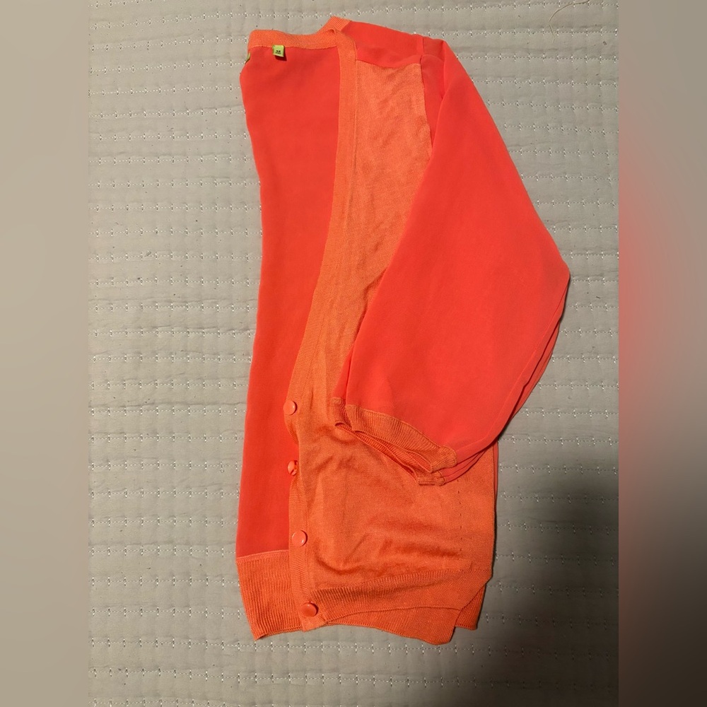 Trisha Tyler Orange Cardigan